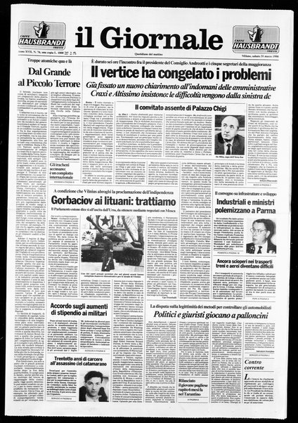 Il giornale : quotidiano del mattino